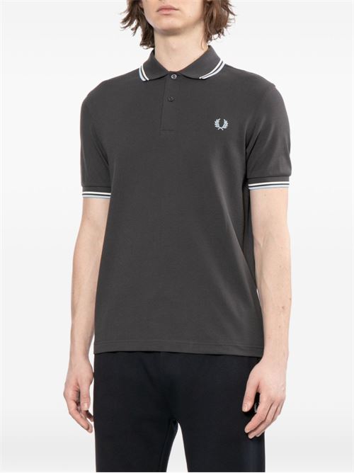 Polo uomo M3600 manica corta antracite/celeste FRED PERRY | M360009B
